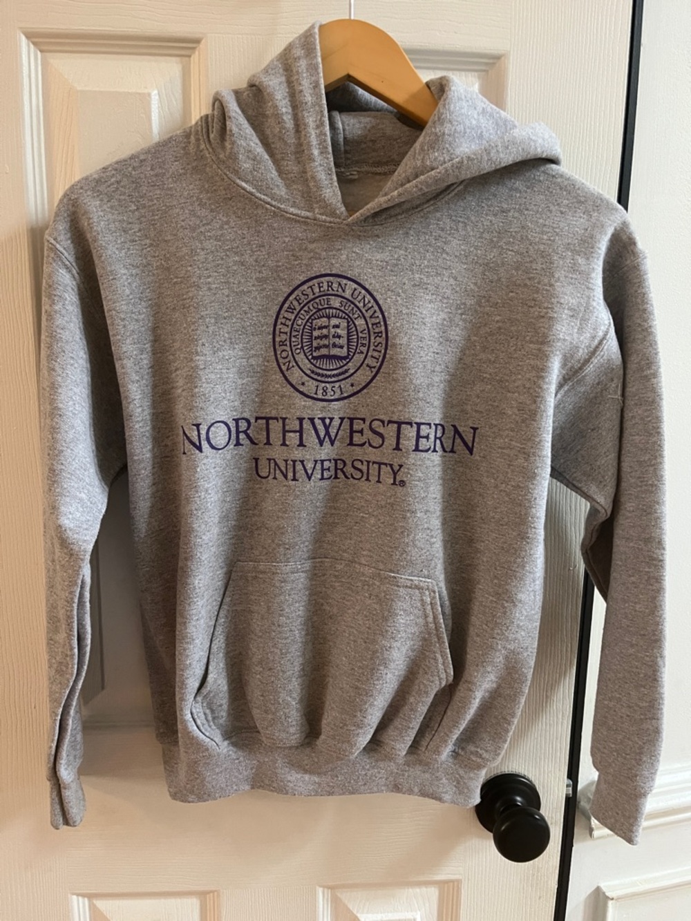 Northwestern University Gray Hoodie Sweatshirt